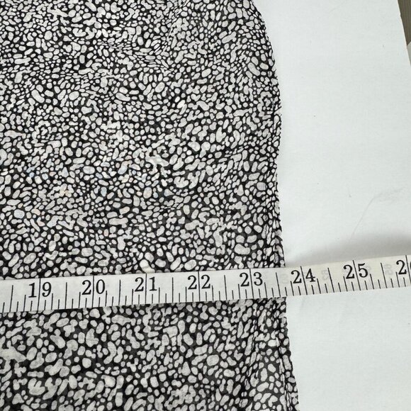 Anine Bing NEW Abigail 100% Silk Abstract Print Blouse Black White Small Sheer - Picture 12 of 12
